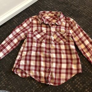 Girls Copper Key flannel shirt